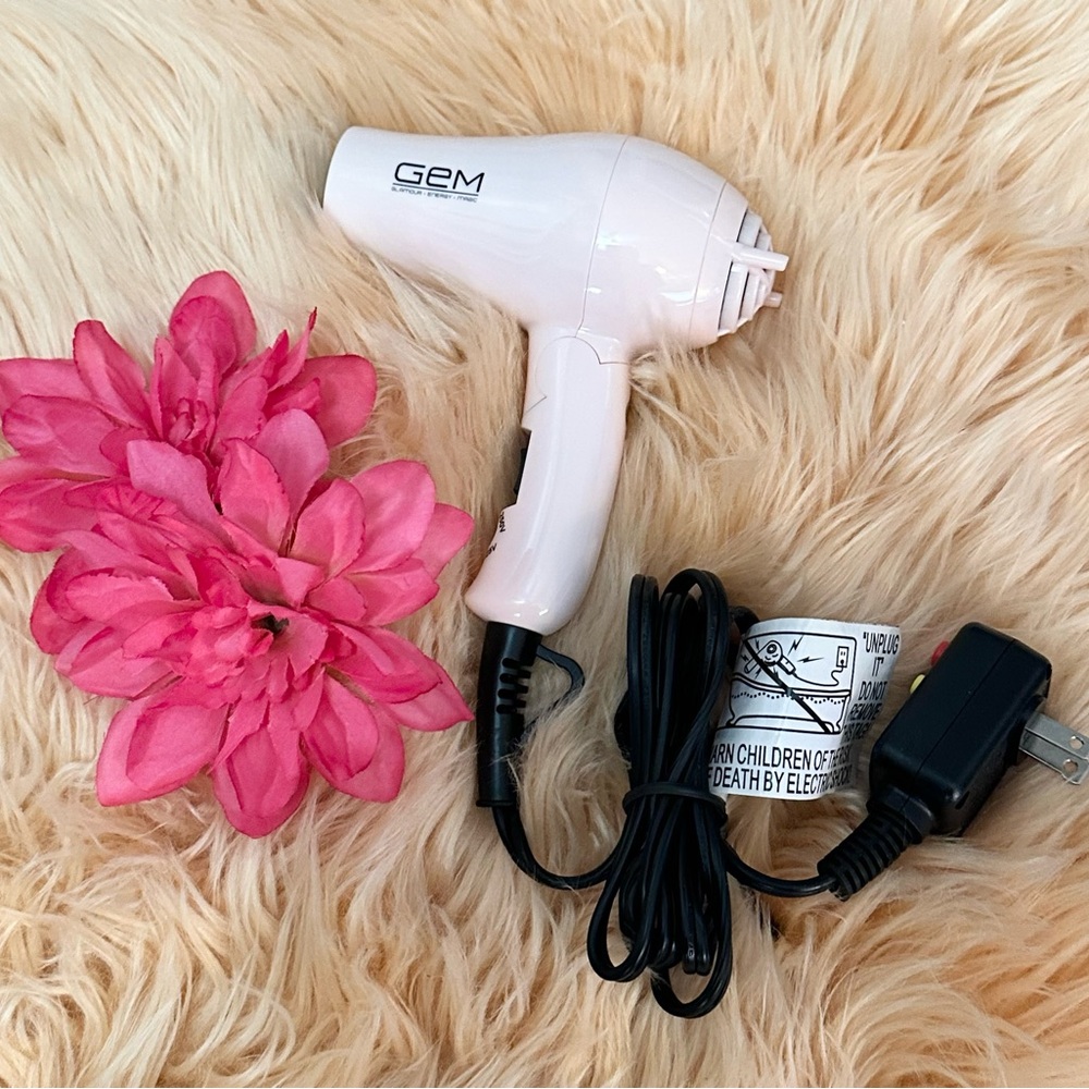 Pink Mini Travel Hair Dryer By GEM NEW!